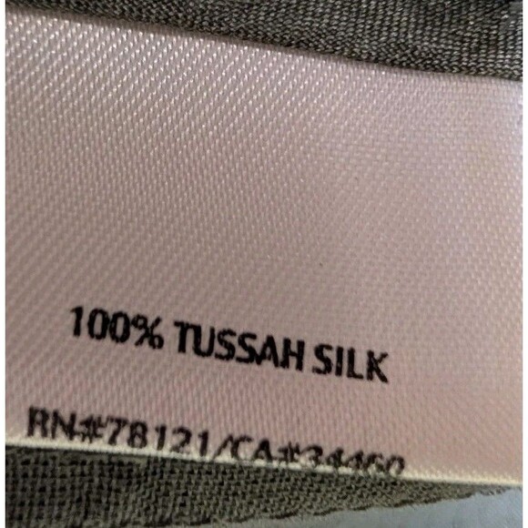 EILEEN FISHER Womens Tussan Silk Open Front Jacket Dim Sage Green Sz M Elegant - Picture 5 of 11